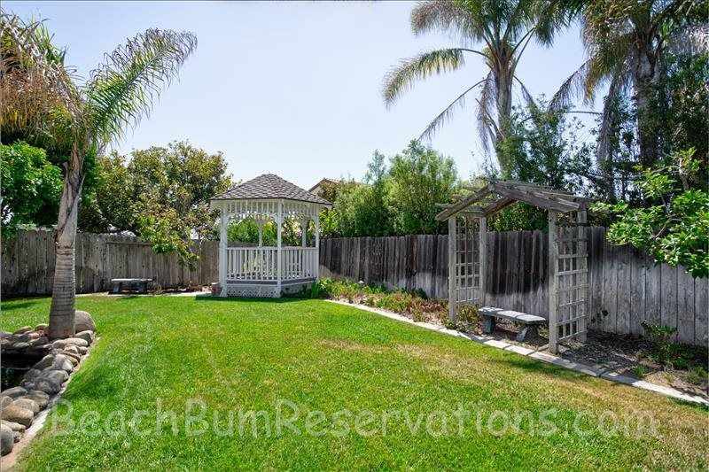 yard of Pismo Beach vacation rental